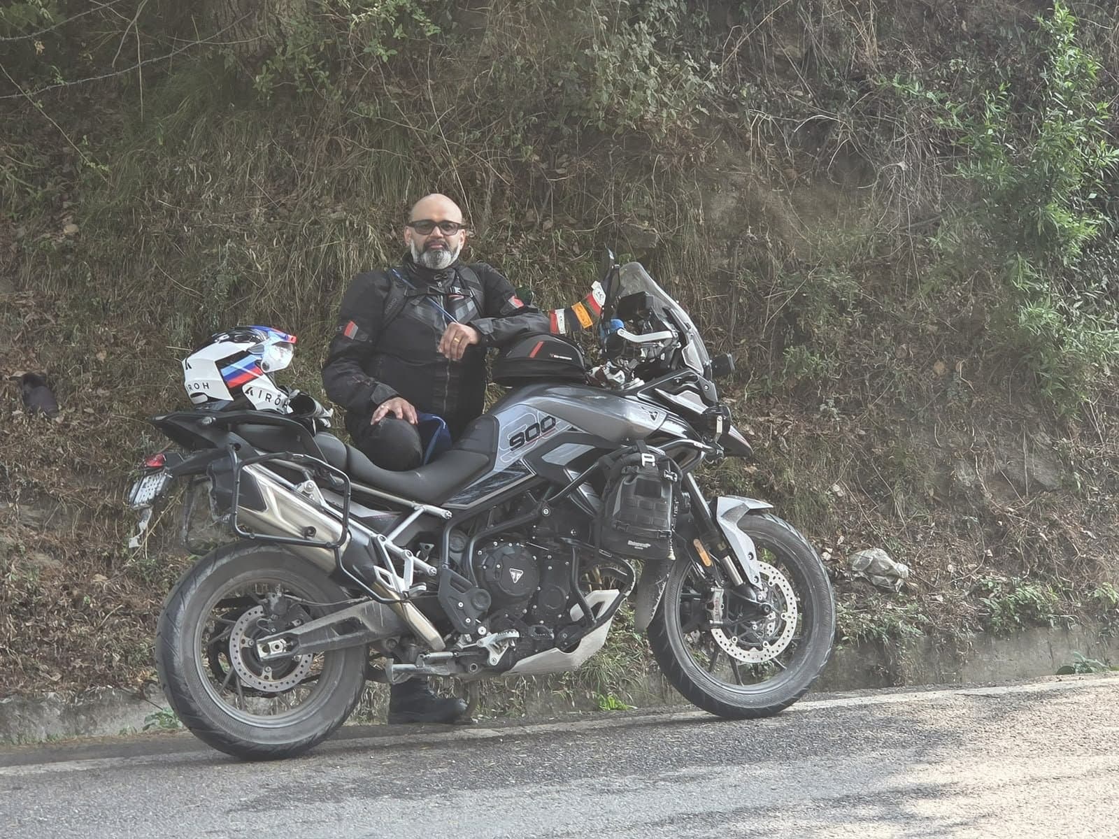 Kunal Mehra, founder of 3B Travels, with his Triumph Tiger 900